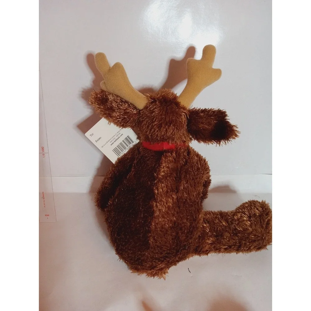 Hallmark Cards Plush Comet Reindeer Brown Sparkly Jingle Bell 9
